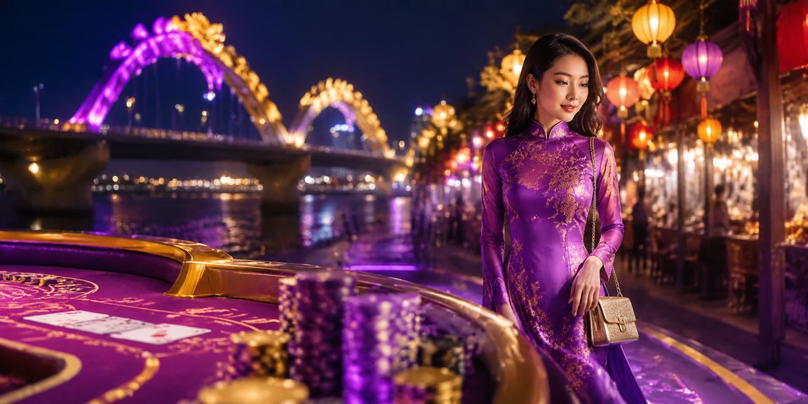 Bối cảnh baccarat Đà Nẵng với áo dài phù hợp chủ đề ưu đãi casino